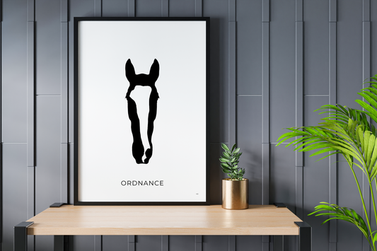 Custom Horse Silhouette Digital Download B&W A2