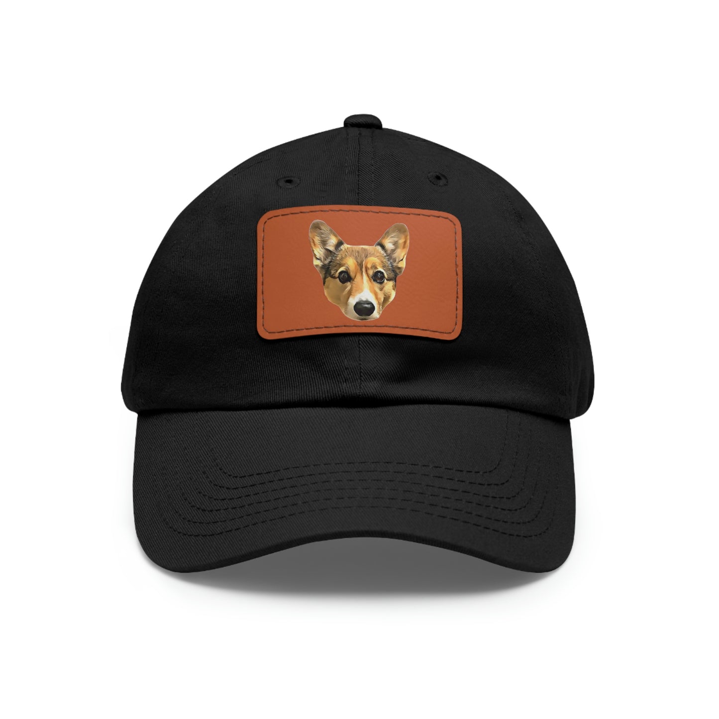 Custom Illustrated Pet Dad Hat with Leather Patch