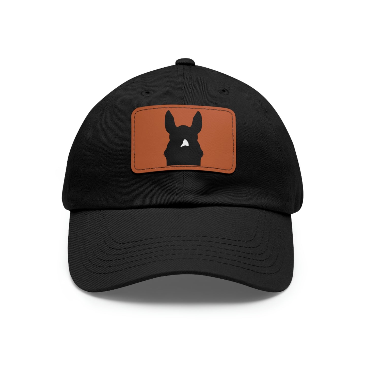 Custom Peekaboo Horse Silhouette Hat with Leather Patch