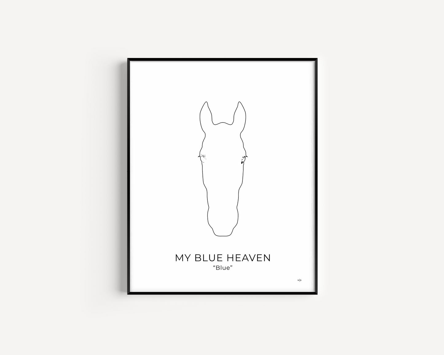 Custom Horse Silhouette Digital Download 16x20"