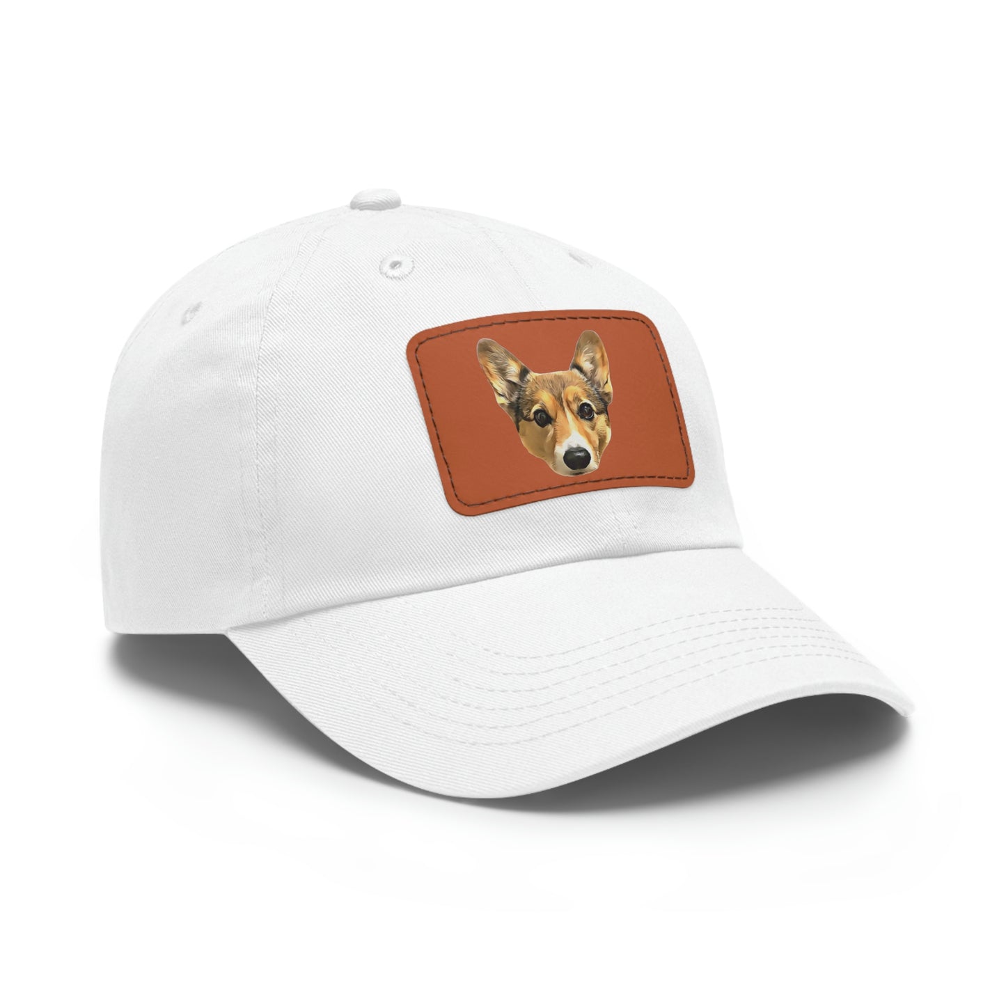 Custom Illustrated Pet Dad Hat with Leather Patch