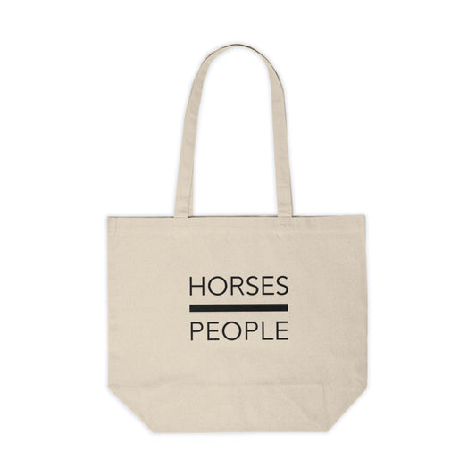 Horses Over People Canvas Shopping Tote