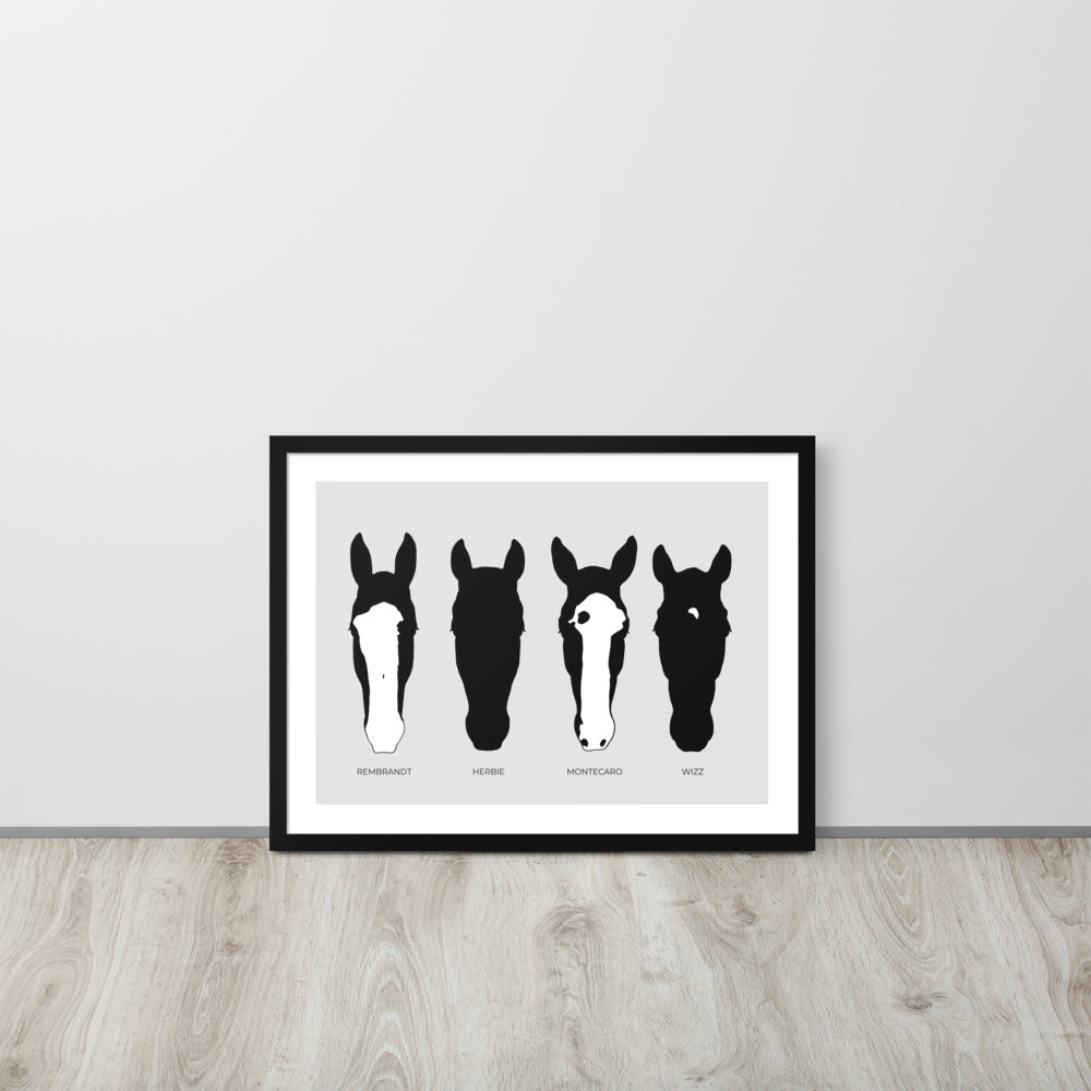 Multi Horse Framed Poster Print