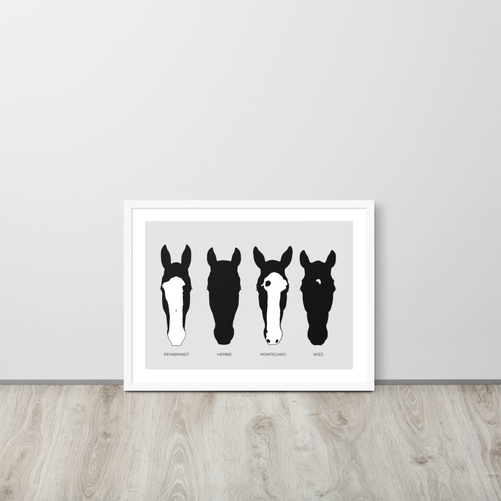 Multi Horse Framed Poster Print