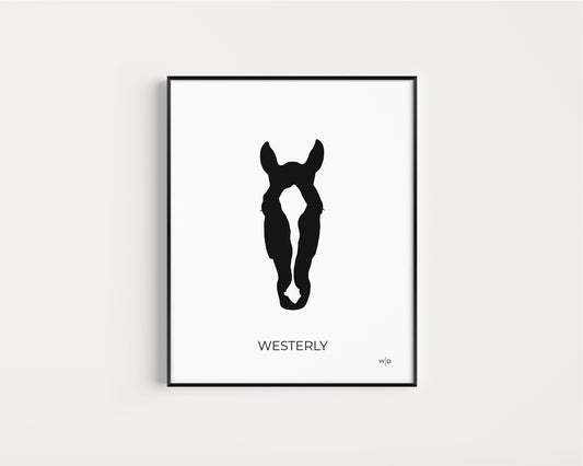 Custom Horse Digital Download Horse Silhouette B&W 8x10"