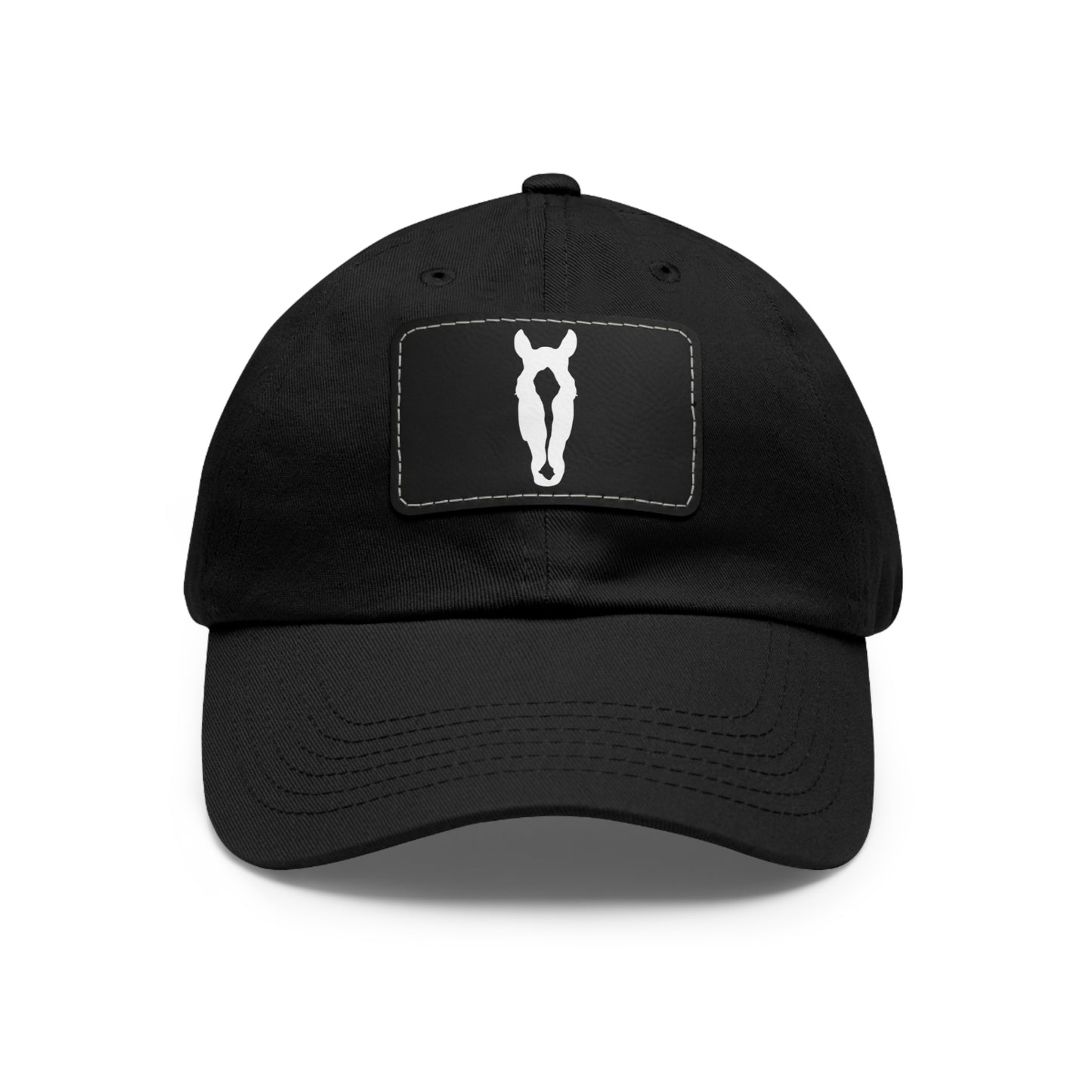 Custom Horse Silhouette Hat with Leather Patch